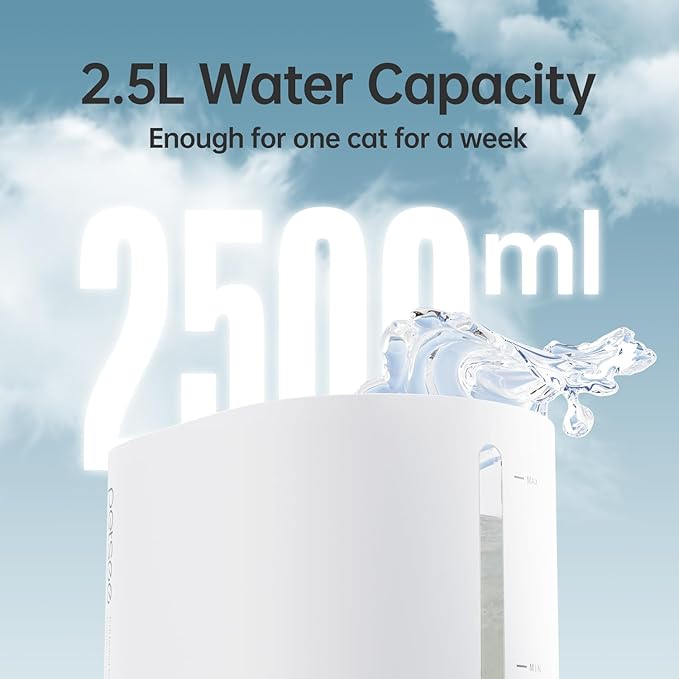 Automatic Pet Water Fountain 2.5L Capacity Water Dispenser, Ultra-Quiet Pump - Image 3