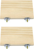 2pcs Bird Perch Platform Flat Stand Beak Paw Grinding Wood by Litewoo