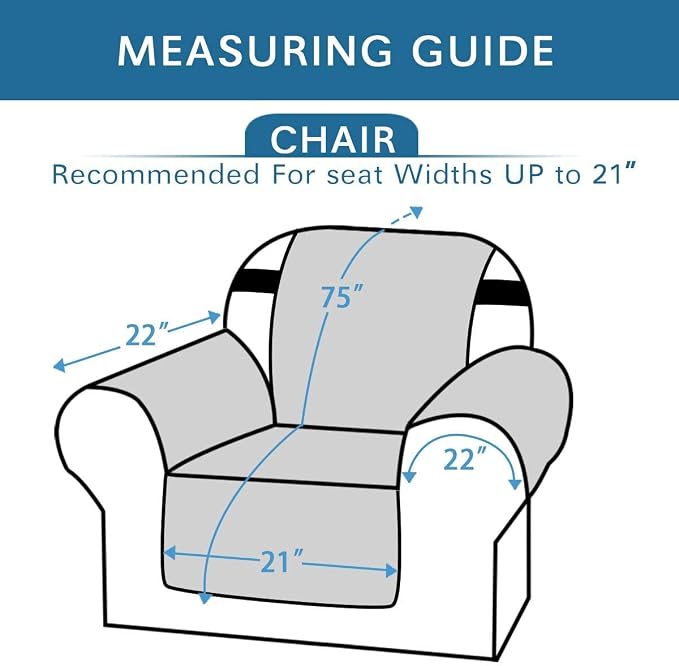 H.VERSAILTEX Reversible Chair Cover Furniture Protector Anti-Slip Couch Cover - Image 2