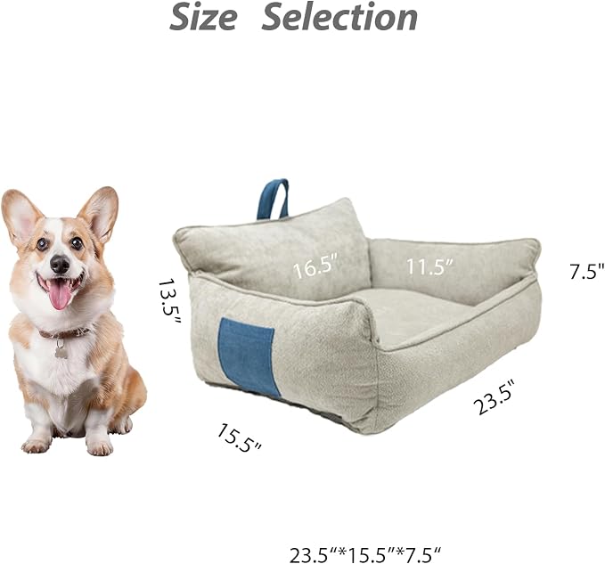 Orthopedic Dog Bed with Memory Foam, Washable Plush Pet Bed - Image 6