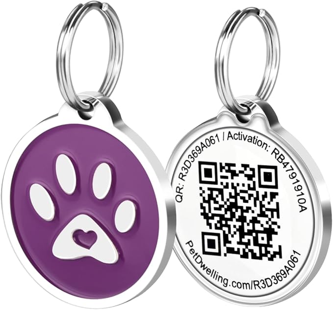 Pet Dwelling QR Pet Tag – Easy Scan Instant Location Alerts, Online Pet Profile by PetDwellingSmartQRPetIDTags