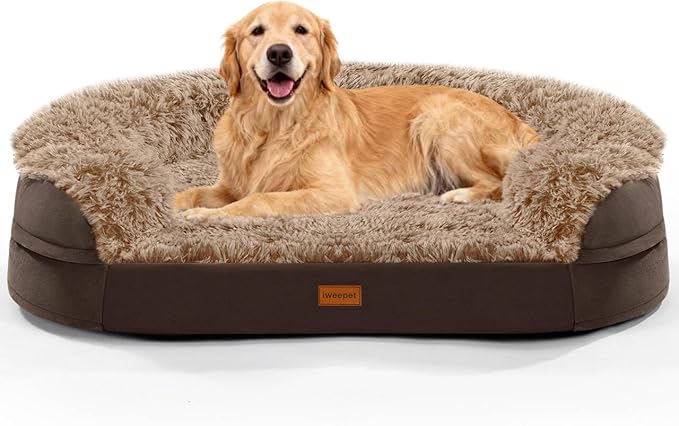 Orthopedic Dog Beds for Extra Large Dogs, Removable Washable Cover, Waterproof by iweepet