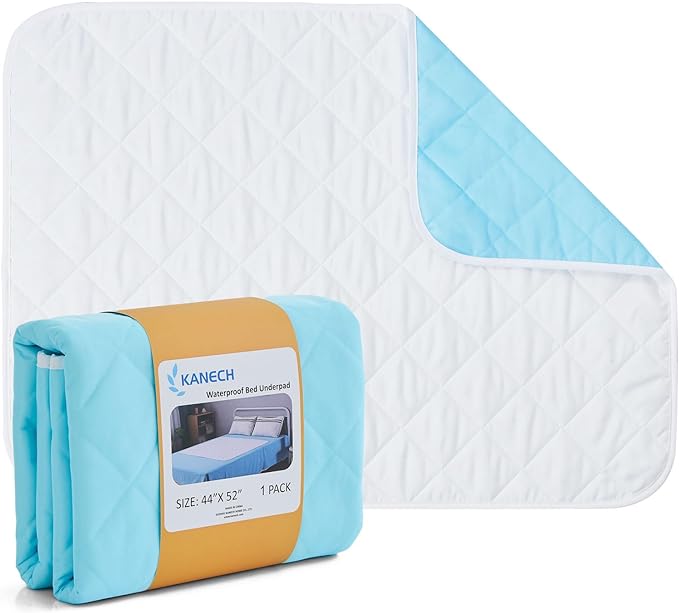 KANECH Washable Underpads 44"x52", Waterproof Heavy Absorbency Reusable by KANECH