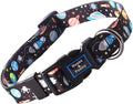 Roses&Poetry Dog Collar with Colourful Star Patterns, Adjustable Durable Puppy by RosesPoetry