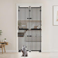 unipaws 75" High Extra Tall Cat Gate, Auto Closing and No Drilling Safety Gate by unipaws