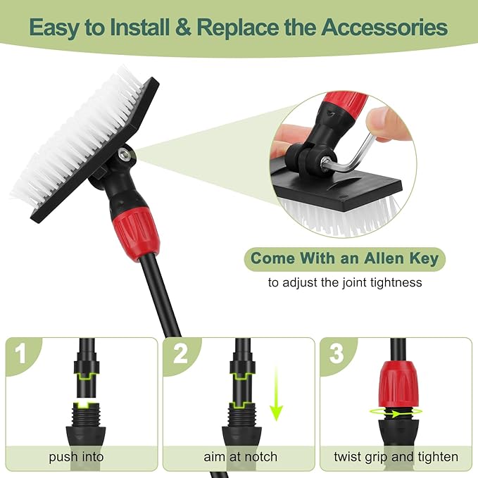 hygger Easy Clean Fish Tank Cleaner, 6 in 1 Aquarium Cleaning Tools Kit - Image 2