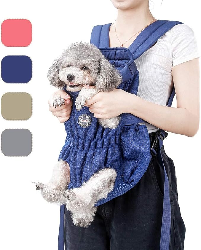 Dog Carrier Backpack, Pet Front Carrier Backpack Legs Out Dog Chest Carrier by Coppthinktu