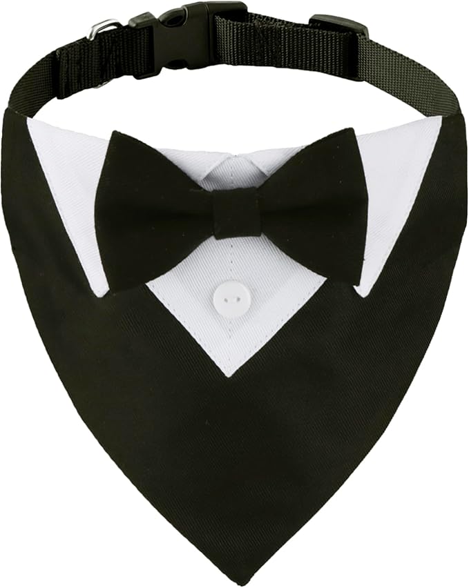 ADOGGYGO Formal Dog Tuxedo, Wedding Dog Collar by ADOGGYGO