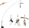 TTcat Cat Wand Toys with Suction Cup, Interactive Bird Simulation Cat Toy Set by TTCAT