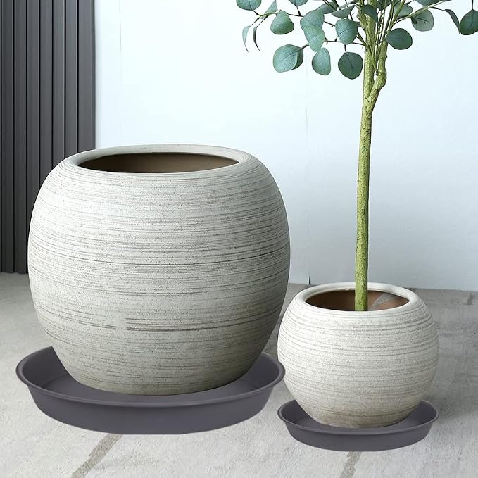 4 Pack of 16 17 inch Plant Saucer, 2.3" Depth, Heavy Duty Deep Plant Trays - Image 4