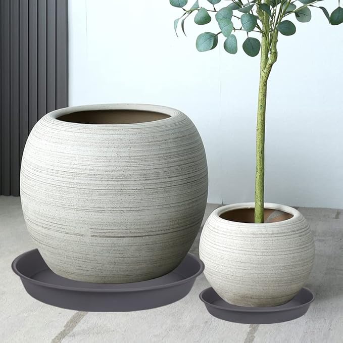 4 Pack of 18 19 inch Plant Saucer Round, Deep Plant Saucers - Image 3