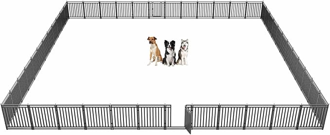 Dog Playpen Metal Dog Fence Outdoor by Petorldog