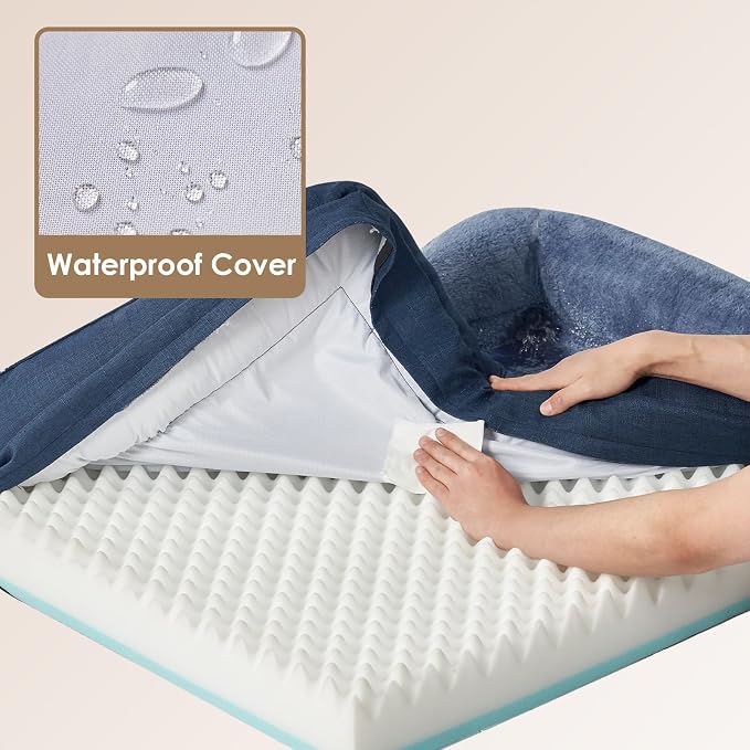 EHEYCIGA Orthopedic Dog Bed for Large Sized Dog, Waterproof Liner & Washable - Image 4