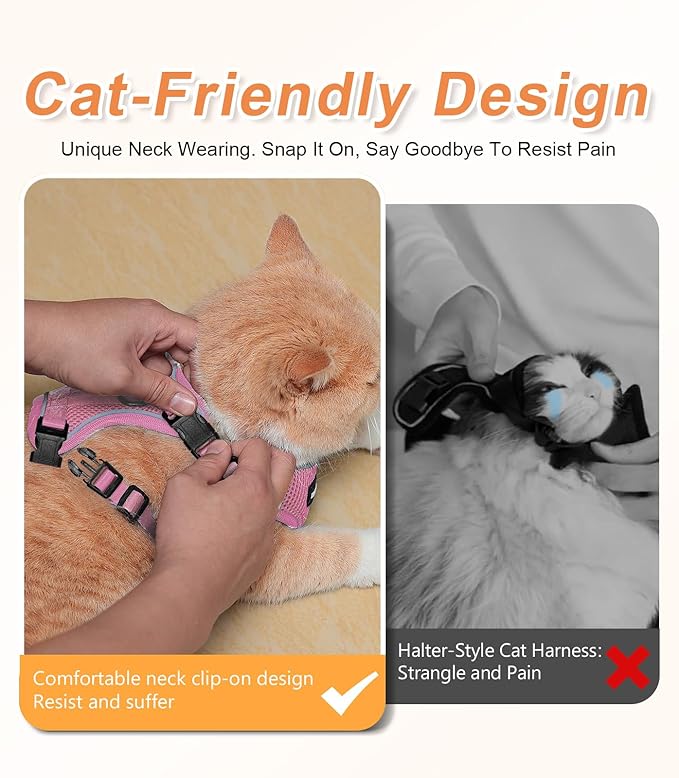 Halypet Cat Harness and Leash Set Escape Proof Soft Adjustable Cat Leash - Image 4