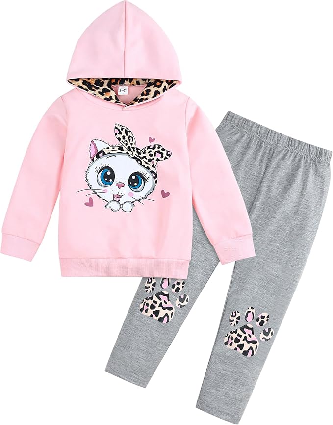 Toddler Baby Girls Clothes Long-sleeve Tie Dye Hoodie Sweatshirt Pants Hooded by Axumity