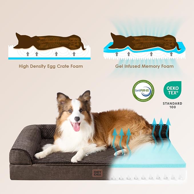 EHEYCIGA XL Dog Bed Memory Foam - Image 4
