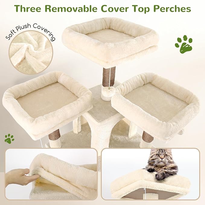 Globlazer Big Cat Tower for Indoor Cats, 80inch Cat Tower for Multiple Adult - Image 2