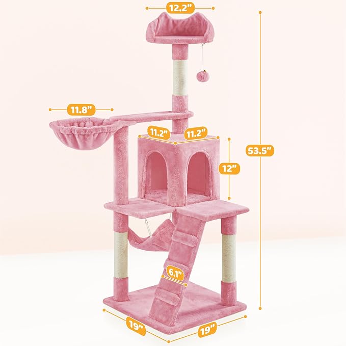 Yaheetech Cat Tree Tower for Indoor Kitten, Pet Furniture - Image 3