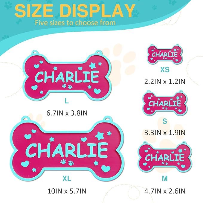 Personalized Dog Crate Sign Custom Dog Kennel Accessories Name Plate Doghouse - Image 2
