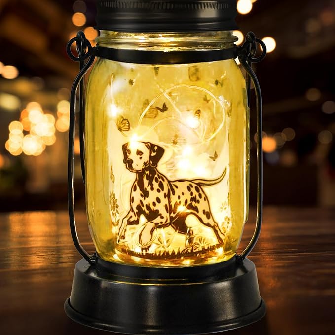Dalmatian Gifts for Women/Men Dalmatian Solar Lanterns Mom Birthday Spotted Dog by kyoryuger