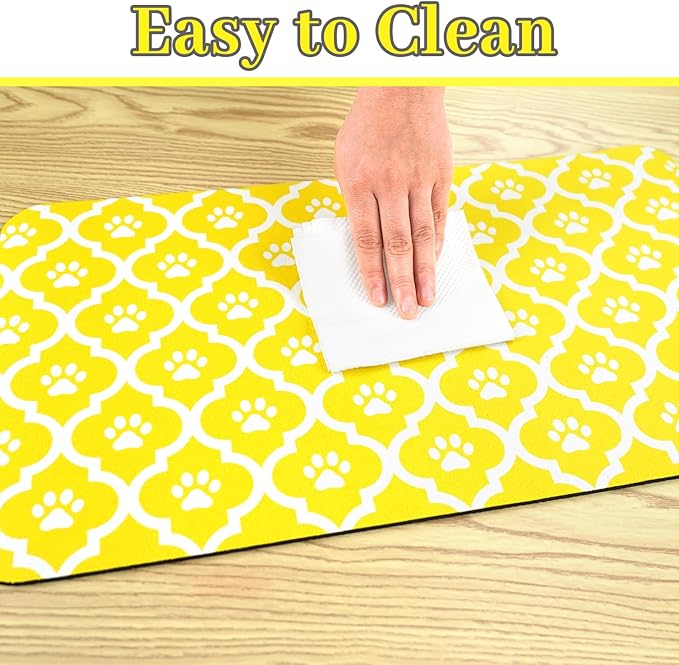 Dog Food Mat 24X32 Inch Pet Feeding Absorbent Mats - Image 6
