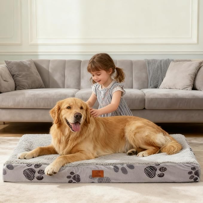 Waterproof Orthopedic Dog Bed for Large Medium Sized Dogs 35x22 Inch - Image 8