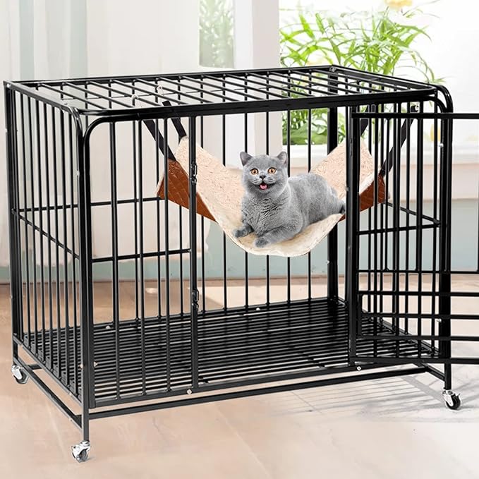 JOYELF Cat Hammock Bed, Medium Reversible Pet Cage Hammock Hanging Soft cat Bed - Image 7