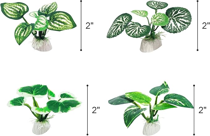 8PCS Betta Fish Tank Decorations Aquarium Decorations Artificial Plastic Plants - Image 3