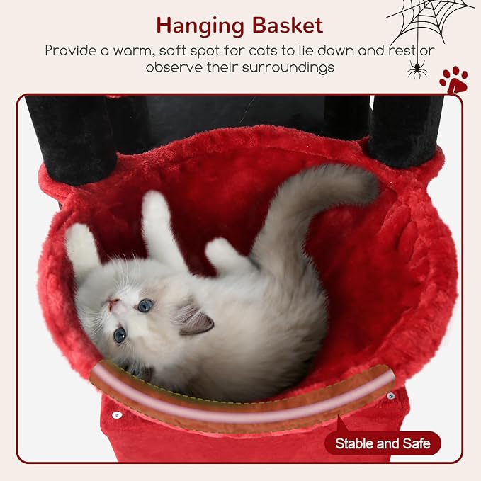 Globlazer Gothic Cat Tower for Indoor Cats, Heavy Duty Goth Cat Trees for Large - Image 4