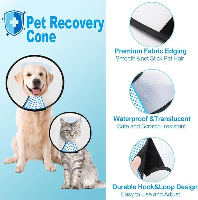 Supet Adjustable Dog Cone Collar After Surgery to Stop Licking, E Collar - Image 5