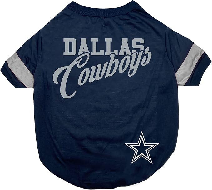 NFL Dallas Cowboys T-Shirt for Dogs & Cats, Medium. Football Dog Shirt for NFL by PETSFIRST