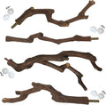 kathson Natural Parrot Perch Bird Stand Pole Wild Grape Stick Paw Grinding Fork by kathson