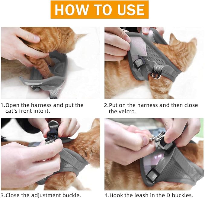 Khaki-Pattern, XS Cat & Dog Vest Harness - Image 6
