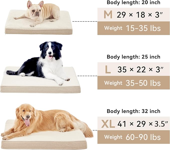 Memory Foam Medium Dog Bed, Cooling Dog Beds - Image 6