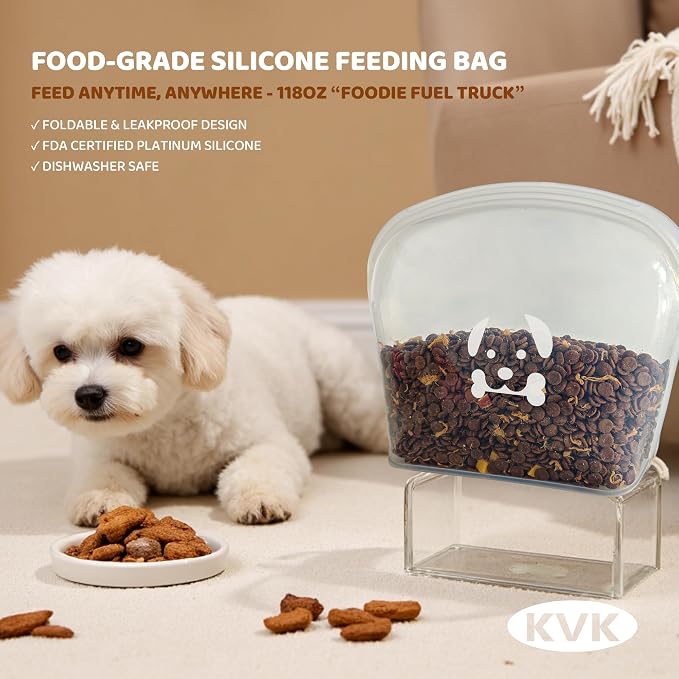 Extra Extra Large Silicone Dog Food Mat 39.4×43.3in and 128oz Silicone Bag Set - Image 4
