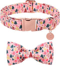 Christmas Dog Collar with Bow Tie, Adjustable Pet Collar with Cute Xmas Tree by UPURARAPUP