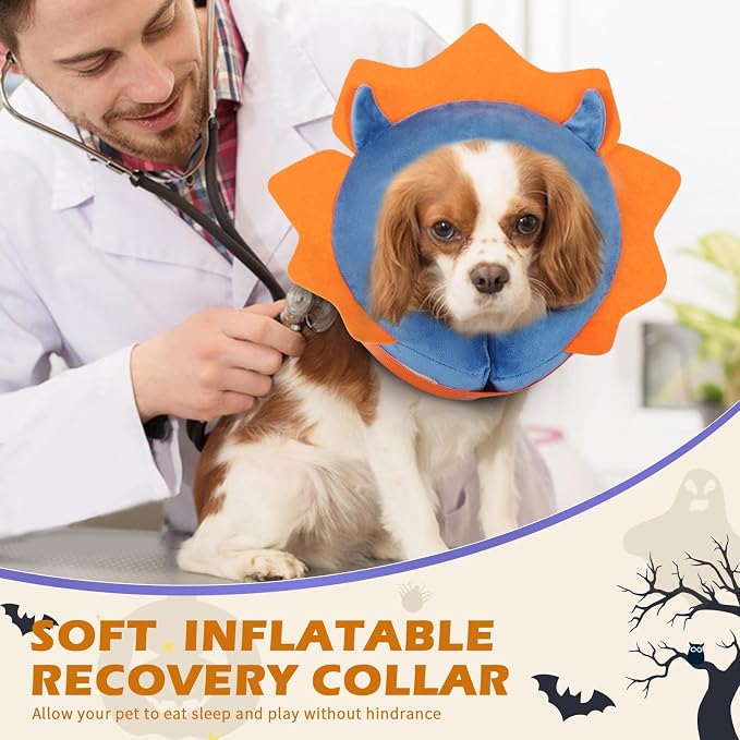IEUUMLER Inflatable Recovery Dog Collar, Protective Donut Cone, Adjustable Soft - Image 6
