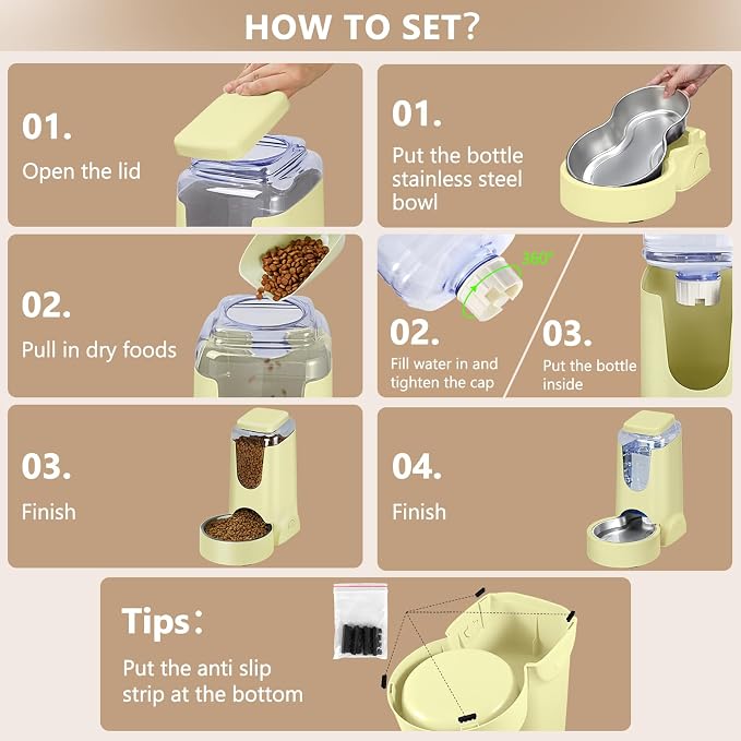HWONMTE Portable Automatic Cat Feeder and Water Dispenser - Image 6
