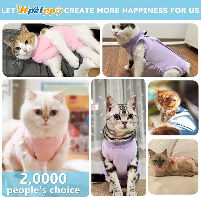Cat Recovery Suit, Kitten Surgical Bodysuit - Image 4