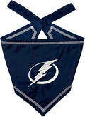 Pets First NHL Tampa Bay Lightning TIE Bandana, Size Small/Medium. Dog Bandana by PETSFIRST