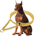 Stainless Steel 18K Gold Dog Chain Collar by KINGOLDOS