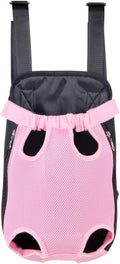 Dog Carrier Pink Legs Out Front Pet Carrier Backpack Comfortable Puppy Bag by YINGJEE
