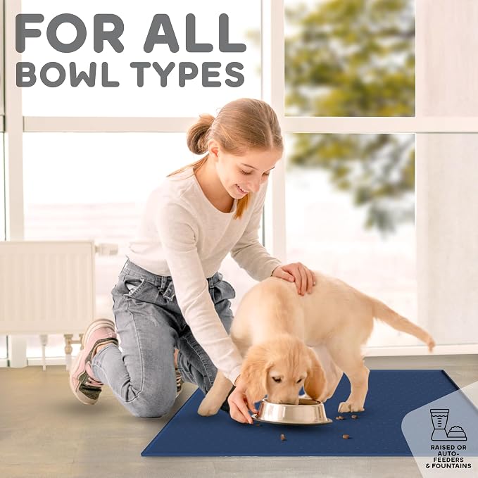 Dog Food Mat - Raised Edges Dogs Mat - Image 6