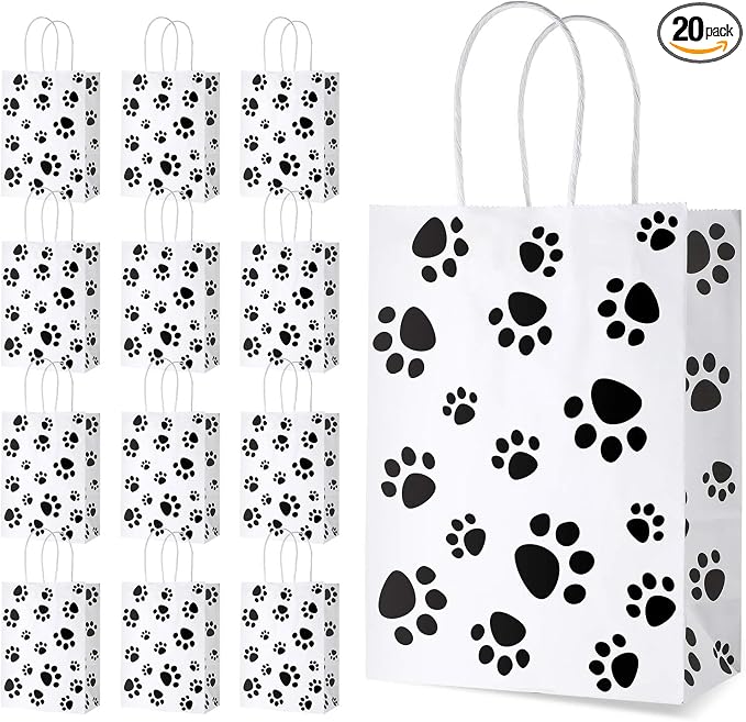 Blulu 20 Pcs Puppy Dog Paw Gift Bags by Blulu