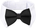 Segarty Dog Tuxedo Collar for Neck Girth 12.6-15.7in, Bow Tie Collar Black by Segarty