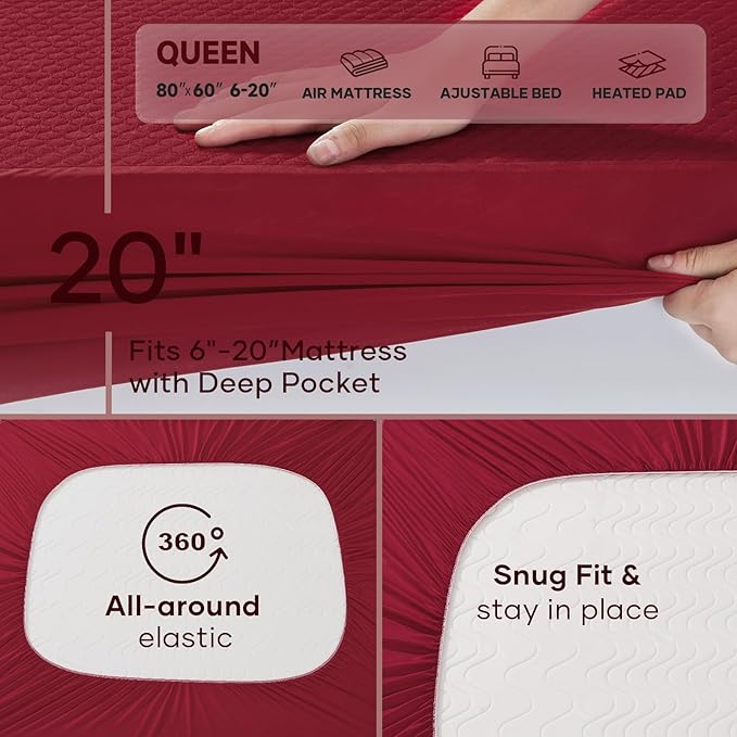 OhGeni 100% Waterproof Mattress Protector, Queen Size Mattress Soft Pad - Image 7