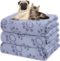 Dono 1 Pack 3 Dog Blankets, Soft Fluffy Fleece Pet Blanket Warm Sleep Mat Paw by Dono