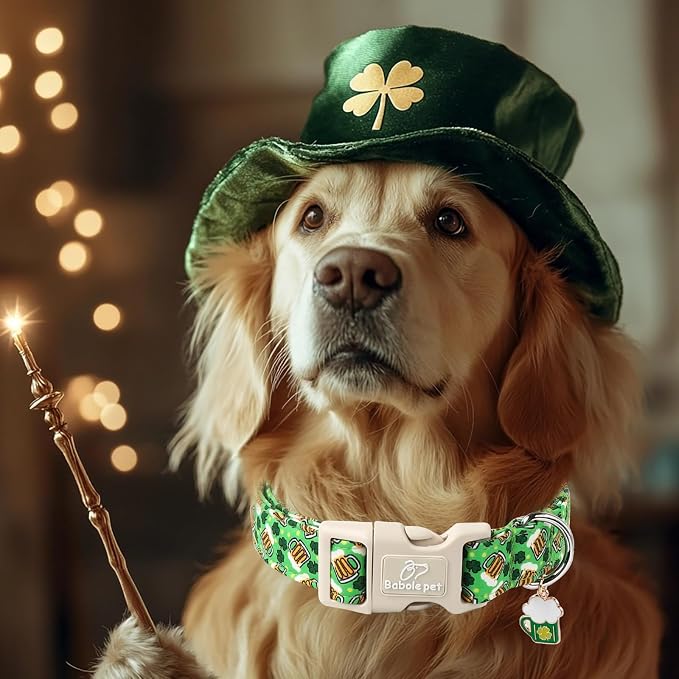 St Patricks Day Dog Collar for Medium Dogs - Image 2