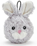Pet Lou DOG'Z 4 Inch EZ Squeaky Rabbit Dog Plush Toy, Stuffing-Free Soft Plush by Pet+Lou