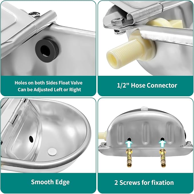 Automatic Water Dispenser for Dogs, Automatic Horse Waterer Bowl - Image 3
